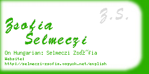 zsofia selmeczi business card